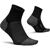 Feetures Elite Max Cushion Quarter Running Sock | Sport and Golf Socks for Men and Women with Targeted Arch Compression, Max Cushion and Moisture-Wicking for All-Day Comfort