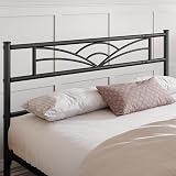 Yaheetech 5ft King Bed Frame Cloud Headboard Metal Slats 32cm Under-bed Black view 4