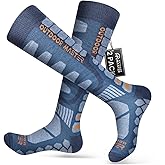 OutdoorMaster Merino Wool Ski Socks, 2/3 Pairs Compression Over The Calf for Men & Women, Winter Snowboard Thermal Socks