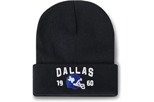 CUSFUK City Classic Team Year Football Embroidered Beanie for Men Women Football Color Style Beanie Dad Hat for Football Fans Gifts