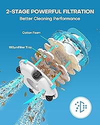 (2025 Upgrade) Cordless Robotic Pool Cleaner, Lasts