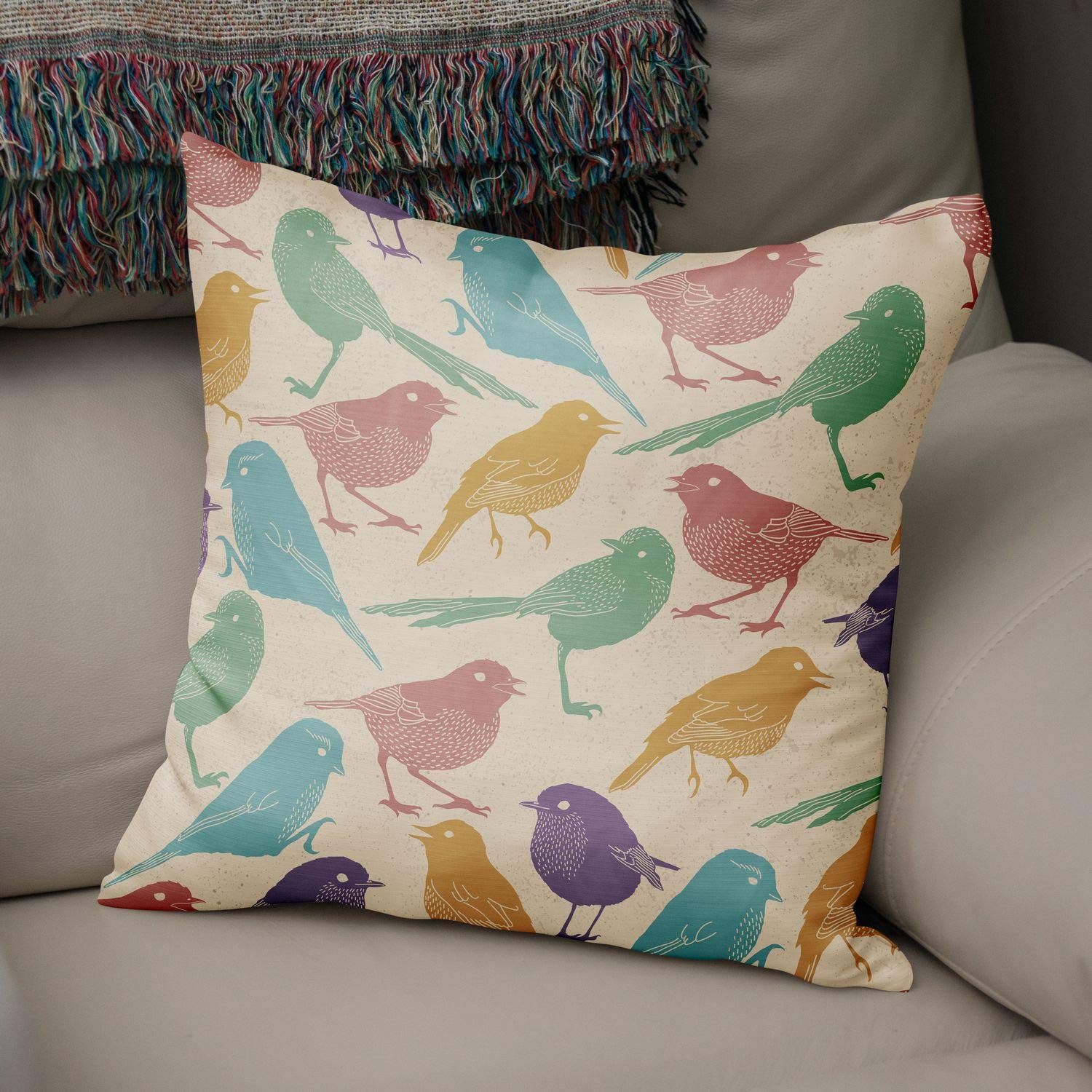 Bonamaison Decorative Cushion Cover Random Pattern, Throw Pillow Covers, Home Decorative Pillowcases for Livingroom, Sofa, Bedroom, Size:43X43 Cm - Designed and Manufactured in Turkey