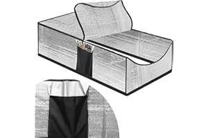 Coldairsoap Attic Stairs Insulation Cover with Pockets, Door Insulation Cover 25”x54”x11”Attic Insulator Bag Energy Saving with Zipper Extra Thick Double Bubble