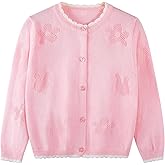 Danny D Toddler Girls Crewneck Cardigan Sweater Kids Long Sleeve Button Knit Tops Outwear Bolero Shrug Cropped Tops
