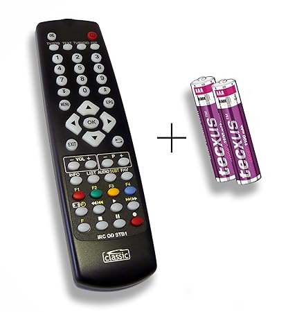 Ersatzfernbedienung speziell für HUMAX IPDR-9800C DLZE®-Edition inkl. Batterien