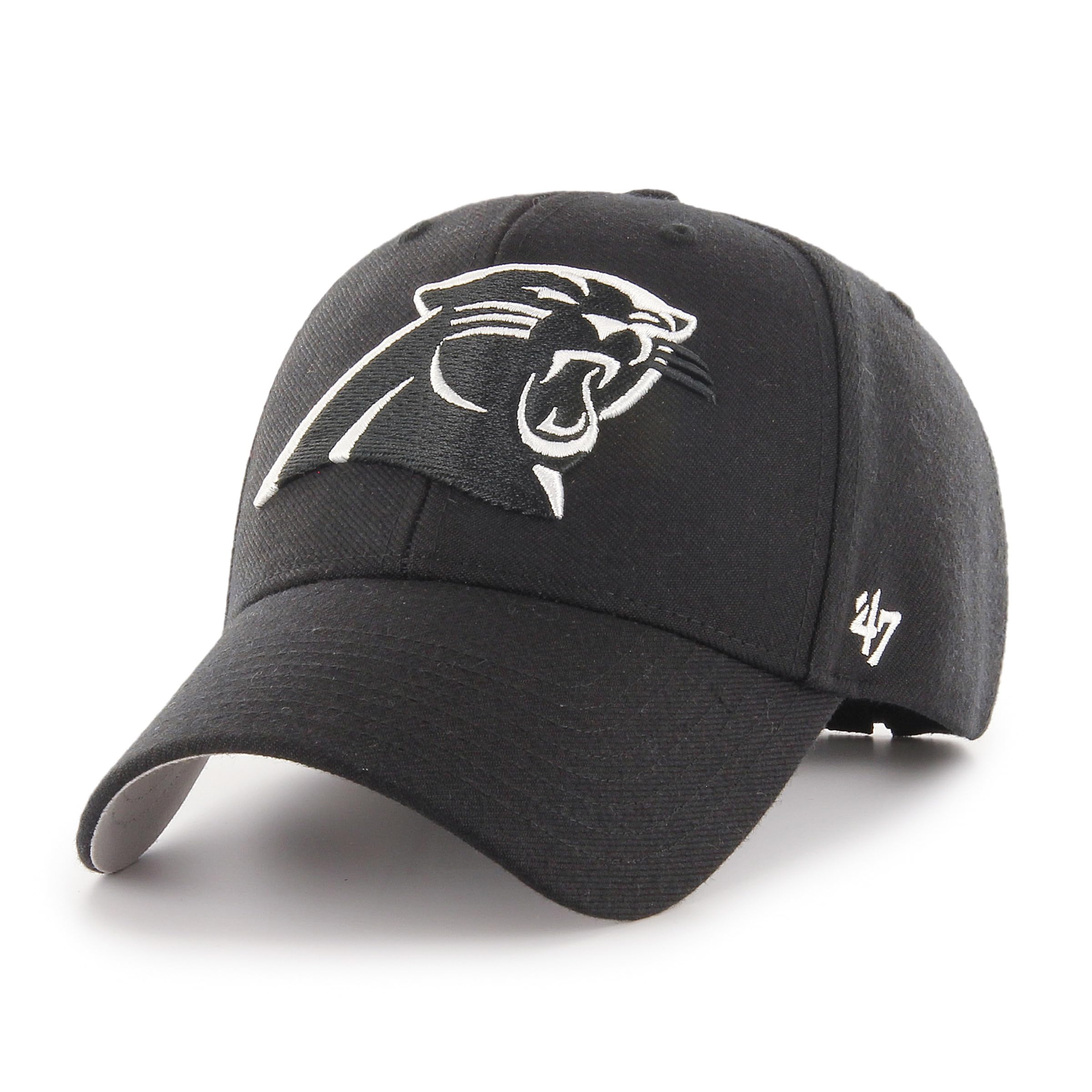 47 Carolina Panthers NFL MVP Unisex Baseball Cap, Adjustable, Team Badge, Black
