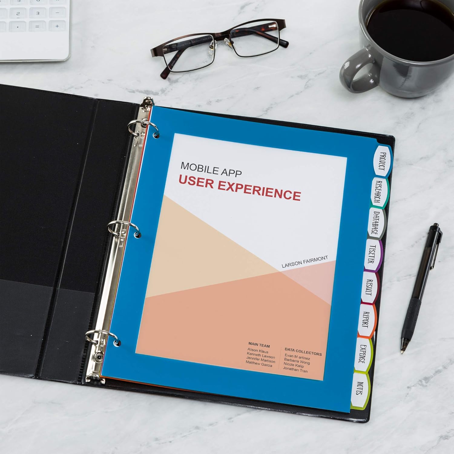 Avery 8-Tab Ultralast Plastic Binder Dividers, Multicolor Big Tabs, 1 Set (24901) : Office Products