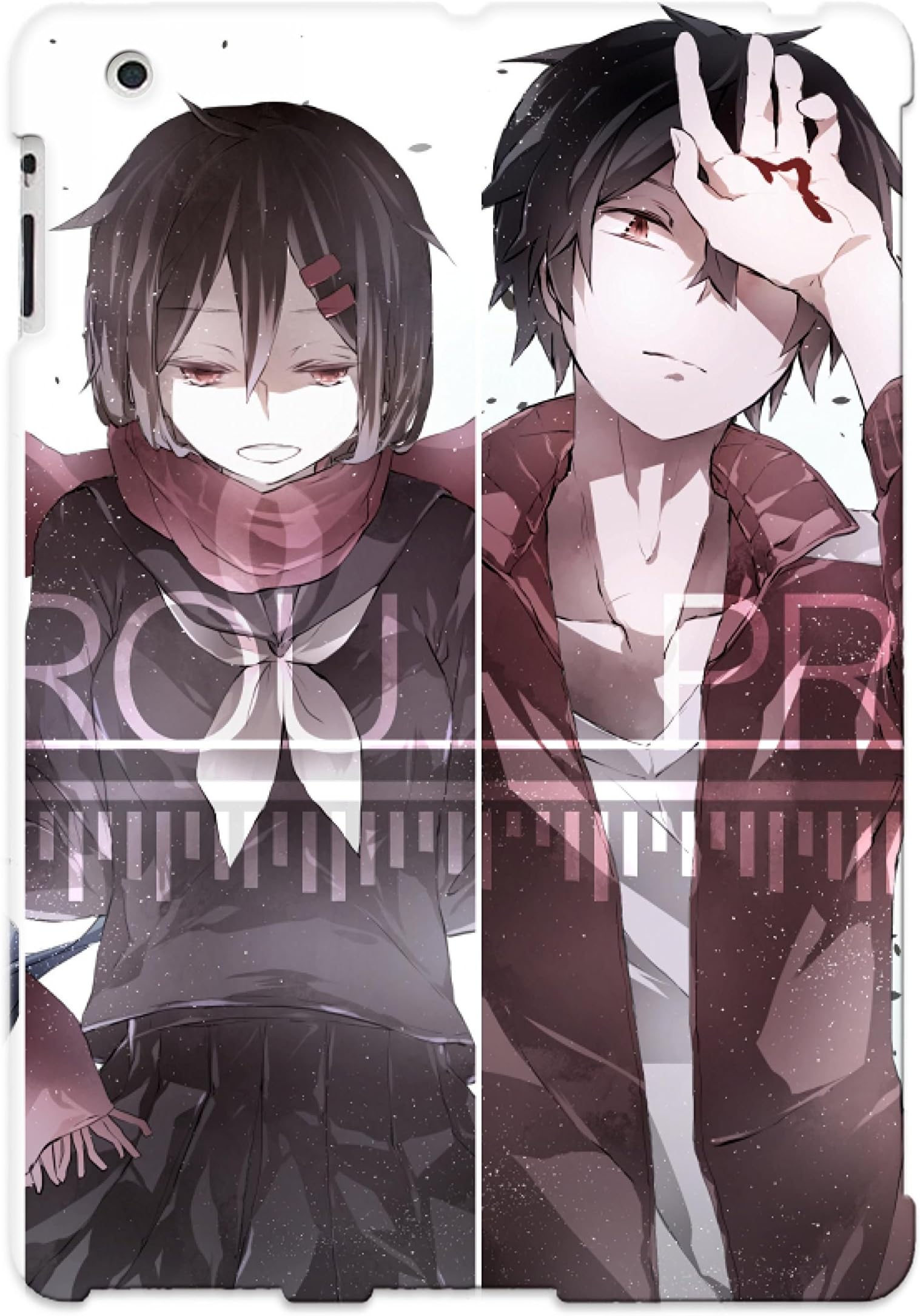 New QXxRu0FvtJT Kagerou Project Blue Eyes Group Headphones Kano Shuuya Kido Tsubomi Kisaragi Momo Kozakura Mary Red Eyes Scarf Seto Kousuke Shikinuithighhighs Skin Case Cover Shatterproof Case For Ipad 2/3/4