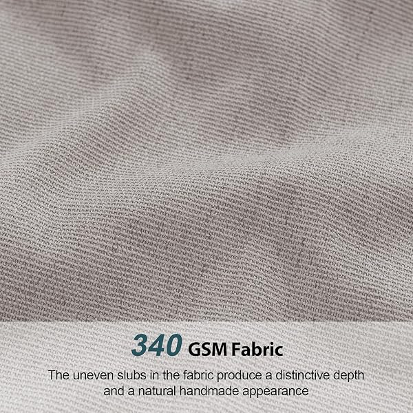 100% BLACKOUT CURTAINS 84 INCH LENGTH 2 PANEL THERMAL INSULATED BLACK OUT CURTAIN FOR LIVING ROOM BEDROOM WINDOW DRAPES CHENILLE THICK LINEN NEUTRAL RUSTIC FARMHOUSE, 52″ W X 84″ L,CLOUD(NOT SOLID)