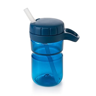 OXO Tot Twist Lid Water Bottle for Big Kids, Navy, 12 Ounce
