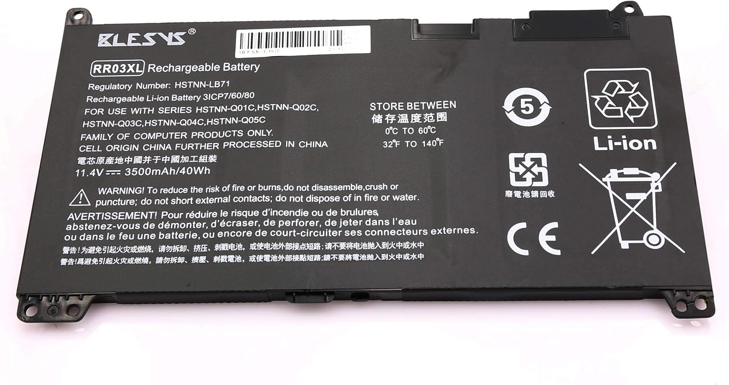 BLESYS RR03XL Laptop Battery for HP Probook 440 G4 440 G5 450 G4 450 G5 470 G4 470 G5 430 G4 430 G5 455 G4 455 G5 Mobile Thin Client MT20 MT21 serie 11.4V 3930mAh 48Wh - Image 3