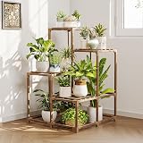 Bamworld 4-Tier Corner Plant Stand Indoor Outdoor Rack view 8