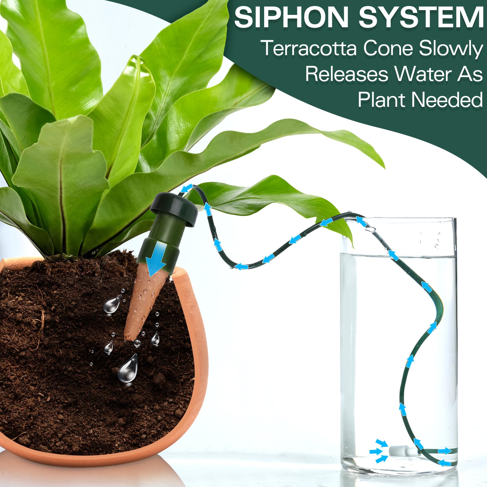 Condition photo showing As Is for bydoll plant self-watering stakes automatic dripper watering terracotta spikes for indoor outdoor pl