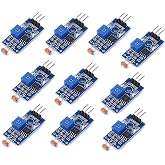 Teyleten Robot 5MM LDR Photosensitive Sensor Module Light Dependent Resistor Sensor Module Digital Light Detection LM393 3 pins for Arduino (10PCS)