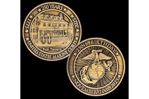 SECRET SQUIRREL CHALLENGE COINS Solid Brass 2025 Marine Corps Challenge Coin - 250th Birthday - 2 inch - USMC Birthday Ball Anniversary