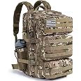 Zaino Tattico Militare Molle 45L - Cachi, Assault Pack 3 Day, Con Scomparto Laptop 17", Impermeabile