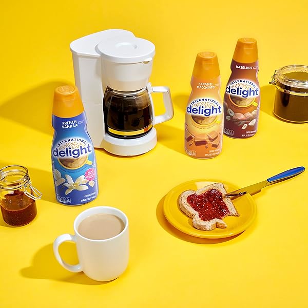 INTERNATIONAL DELIGHT FRENCH VANILLA, SINGLE-SERVE COFFEE CREAMERS, SHELF STABLE NON-DAIRY FLAVORED COFFEE CREAMER, 288 COUNT
