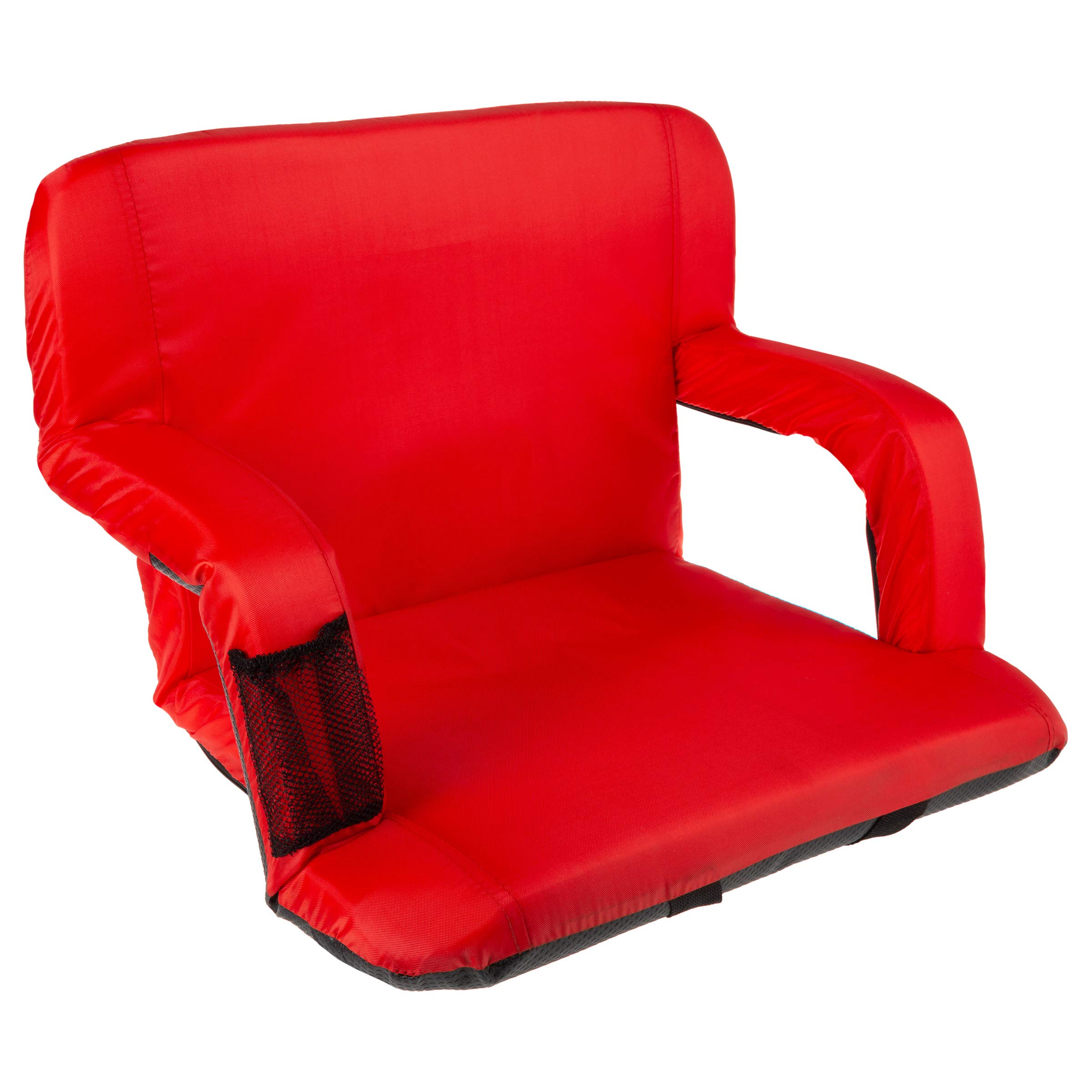 Home Complete Stadium Seat Chair 6 Reclining Positions And Portable Carry Straps Armrests 2 Pack Bleacher