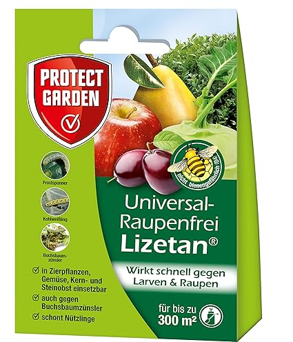PROTECT GARDEN Lizetan Universal-Raupenfrei 9ml gegen gegen Raupen an Zierpflanzen, Obst und Gemüse braun