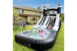 CESSBONG 21x 9 x 12FT Inflatable Tall Water Slide with Pool-with Air Blower, for Kids and Adults, Commercial Grade 100% PVC Vinyl, Outdoor Backyard Summer Refreshing