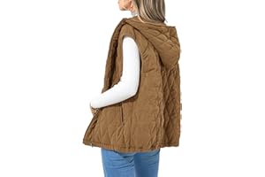 PRETTYGARDEN Women's 2025 Fall Spring Vest Casual Sleeveless Hooded Zip Up Jacket Trendy Winter Coat Outerwear