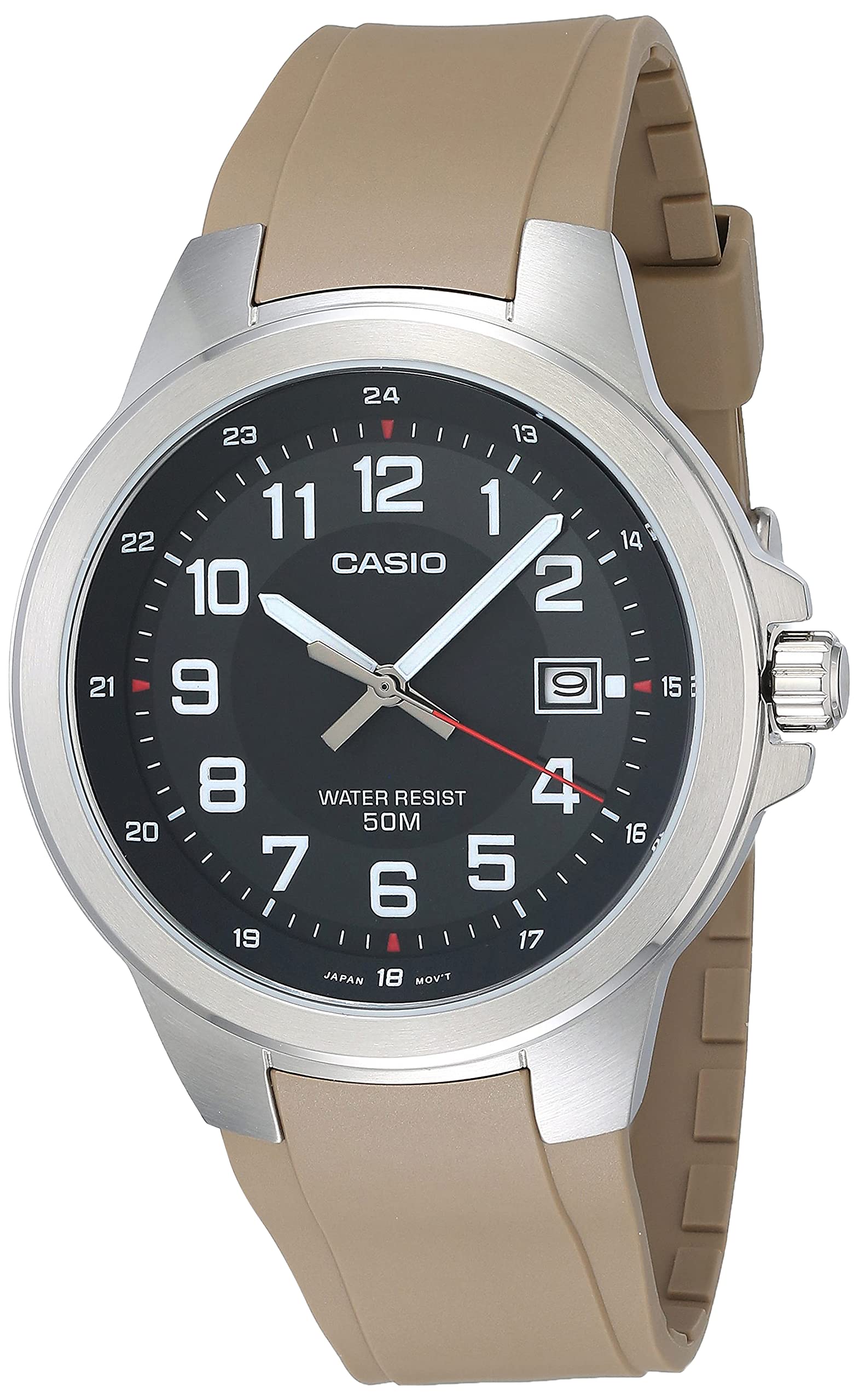 Casio Analog, Khaki, Casual