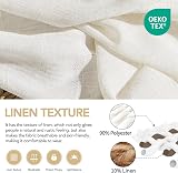 Deconovo Voile Curtains 55x72 2 Panels Linen Semi Sheer Eyelet view 2