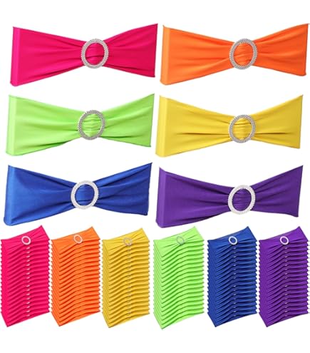 Fasce elastiche universali per sedie in spandex con fibbia