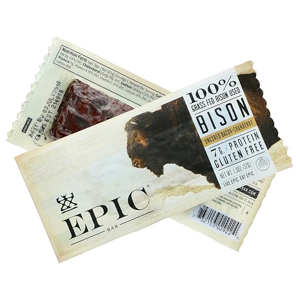 EPIC PROVISIONS, BISON BACON CRANBERRY BAR, 1.3 OUNCE