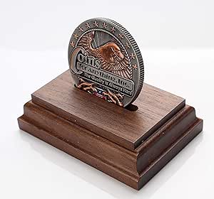 Coin Stand Display Holders - 6 Pack Gold Finish Challenge Coin & Medallion Stands