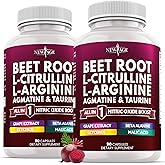 NEW AGE Beet Root Capsules - L Arginine, L Citrulline, Nitric Oxide, Beetroot Powder, Arginine, Citrulline Supplement – 180 Vegan Capsules