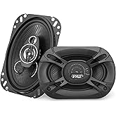 Pyle 3-Way Universal Car Stereo Speakers - 300W 4" x 6" Triaxial Loud Pro Audio Car Speaker Universal OEM Quick Replacement C