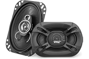 Pyle 3-Way Universal Car Stereo Speakers - 300W 4" x 6" Triaxial Loud Pro Audio Car Speaker Universal OEM Quick Replacement C