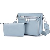 Idesort Soft Crossbody Bags for Women Vegan Leather Shoulder Purses Handbags with Organizer Insert Medium Wallet Bag