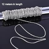 Outus 12m Stainless Steel Cable Chain 2.4mm Silver for Jewellery DIY view 2