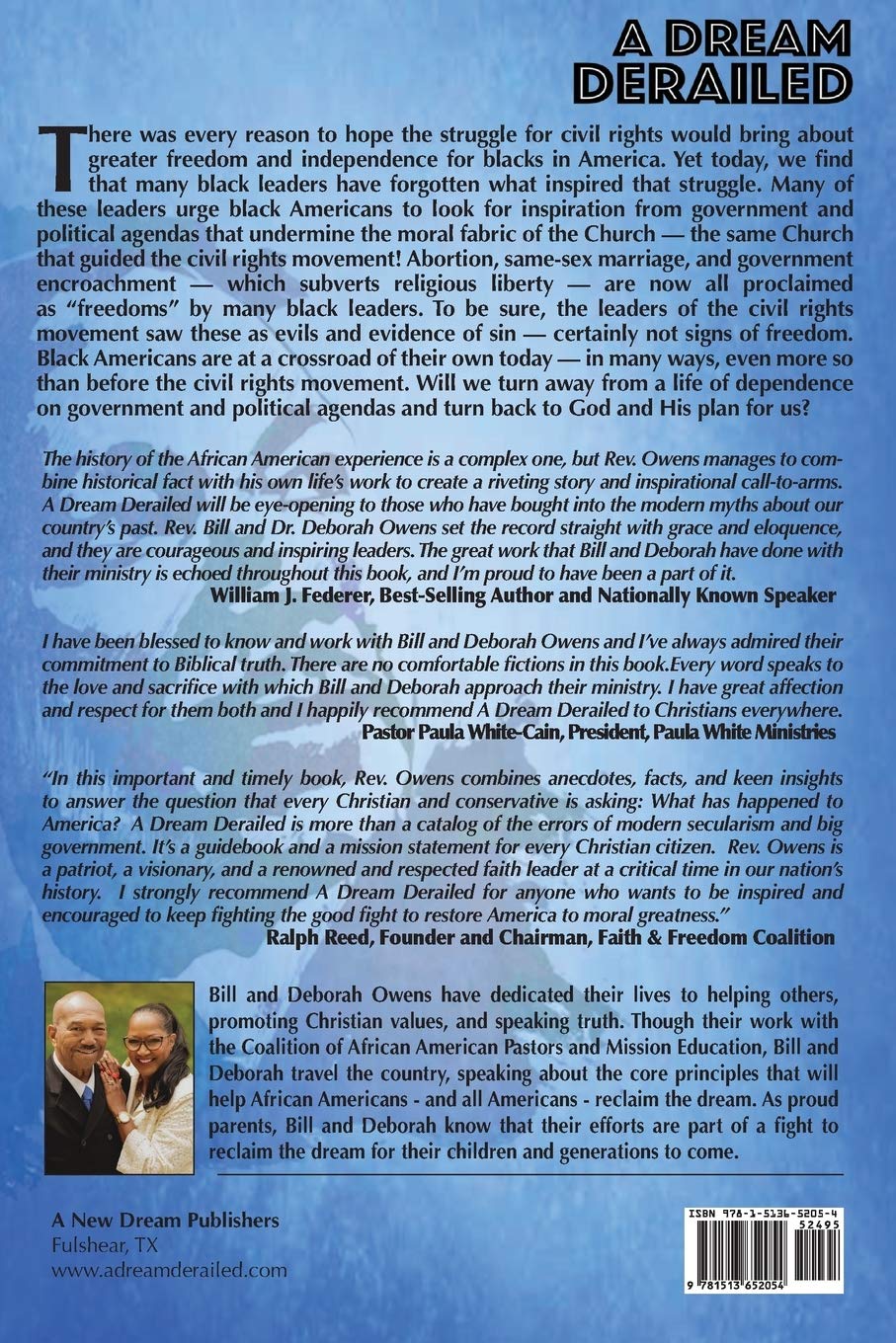 A Dream Derailed How The Left Highjacked Civil Rights To Create A Permanent Underclass Owens Bill Owens Deborah 9781513652054 Amazon Com Books A Dream Derailed How The Left Highjacked Civil Rights To Create A Permanent Underclass Owens Bill Owens Deborah 9781513652054 Amazon Com Books