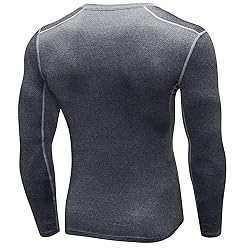 SPVISE Grey Compression Shirt Men, Workout Long