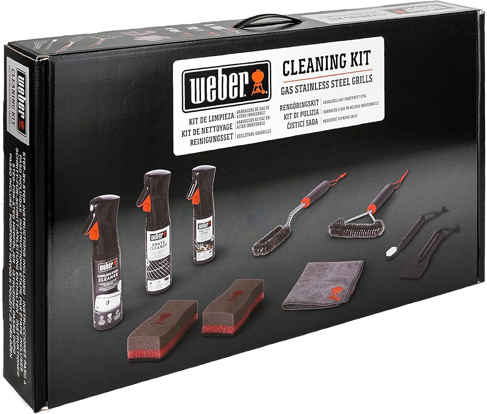 Weber Cleaning Kit for Stainless Steel Gas Barbecues 300ml Grate Cleaner