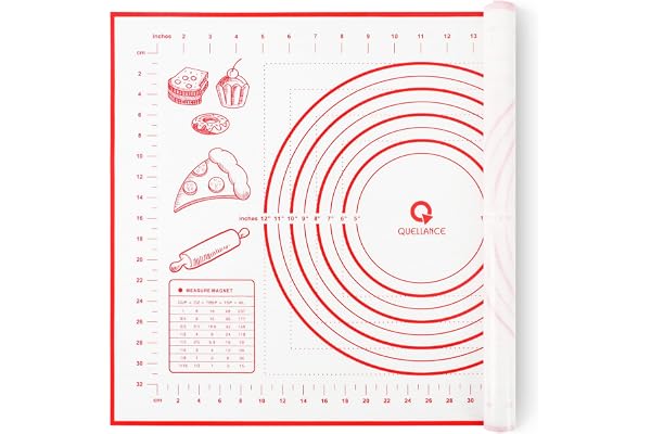Silicone Baking Mat for Baking, 16" x 24" Pastry Mat for Rolling Dough Non Slip Extra Large, Fondant Mat with Measurement, Ki