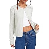 Cakulo Womens Cropped Cardigan Sweaters Lightweight Open Front Knit Cardigans Fall Outfits Fashion Clothes 2025