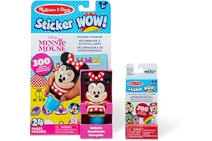Melissa & Doug Sticker Wow!™ Disney Minnie Mouse Bundle: 24-Page Activity Book, Refillable Sticker Stamper, Mini Pad, 500 Stickers, Arts and Crafts for Kids Ages 3+