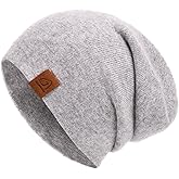 jaxmonoy Slouchy Knit Beanies Winter Hats for Women Men Soft Warm Reversible Slouch Cuffed Skull Knitted Beanie Cap
