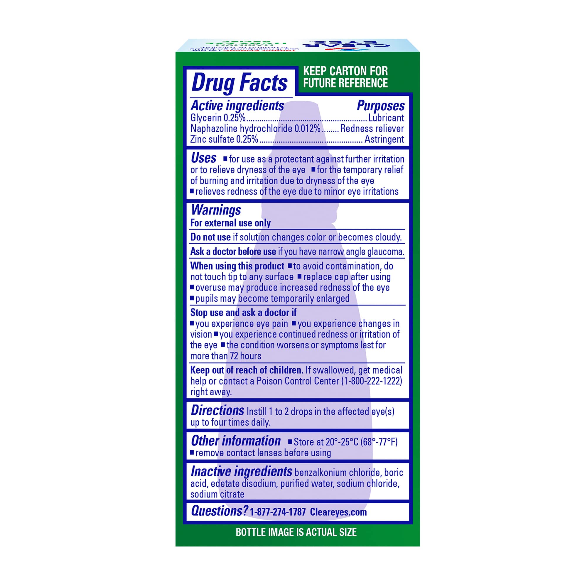 Clear Eyes Maximum Itchy Eye Relief Eye Drops, 0.5 Fl Oz (Pack of 3)