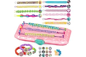 CYZAM Kit de fabrication de bracelets d'amitié, ensemble d'art et d'artisanat pour enfants âgés de 8 à 12 ans, cadeau d'anniv