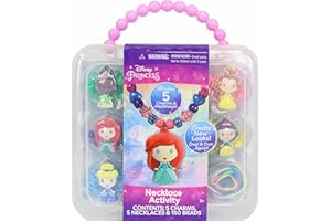 Tara Toys Disney Princess Necklace Activity Set, Create your own jewelry, easy for little hands [Amazon Exclusive] 9.7x8.18x2