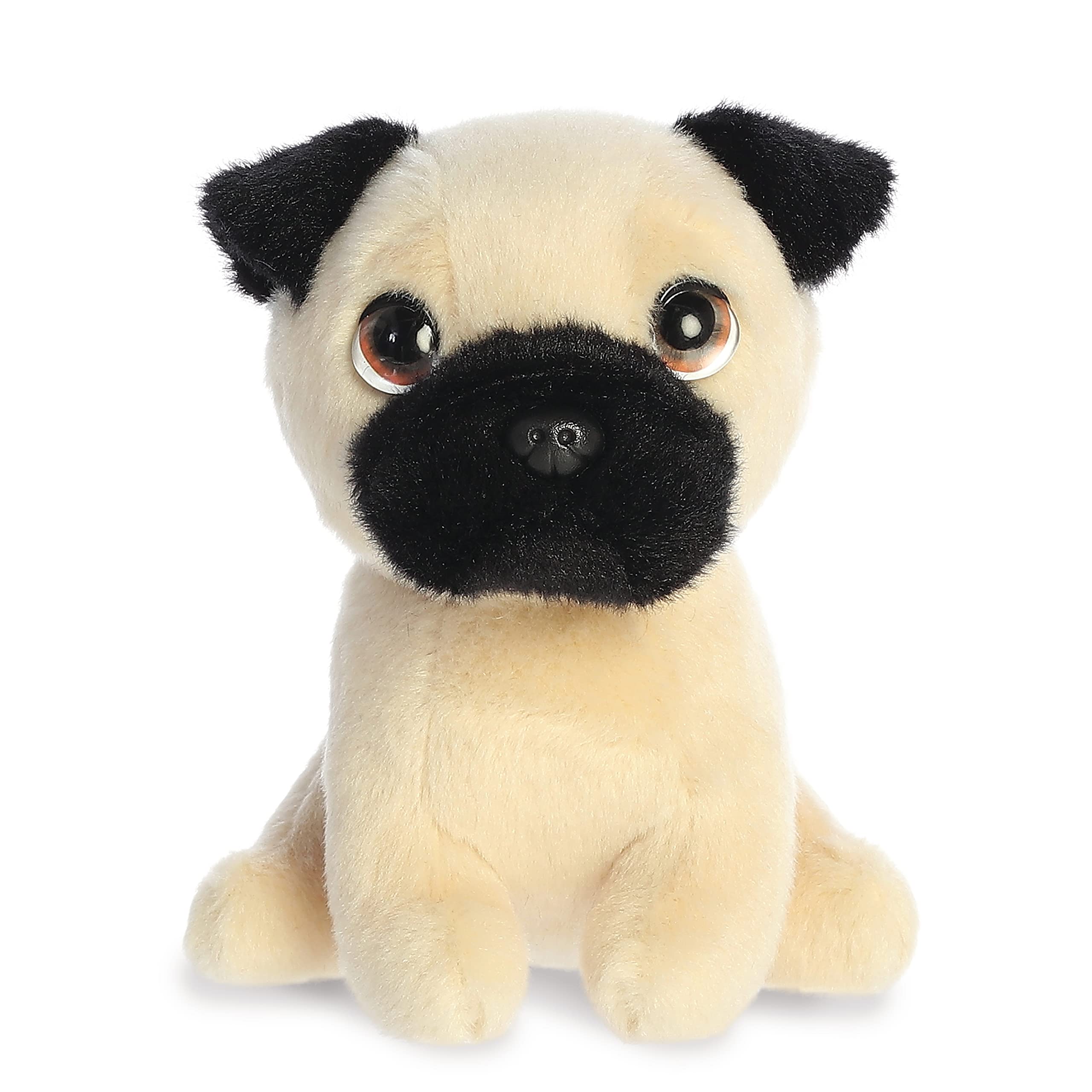 Aurora, 33750, Petites Preston Pug Dog, 7In, Soft Toy, Beige & Black