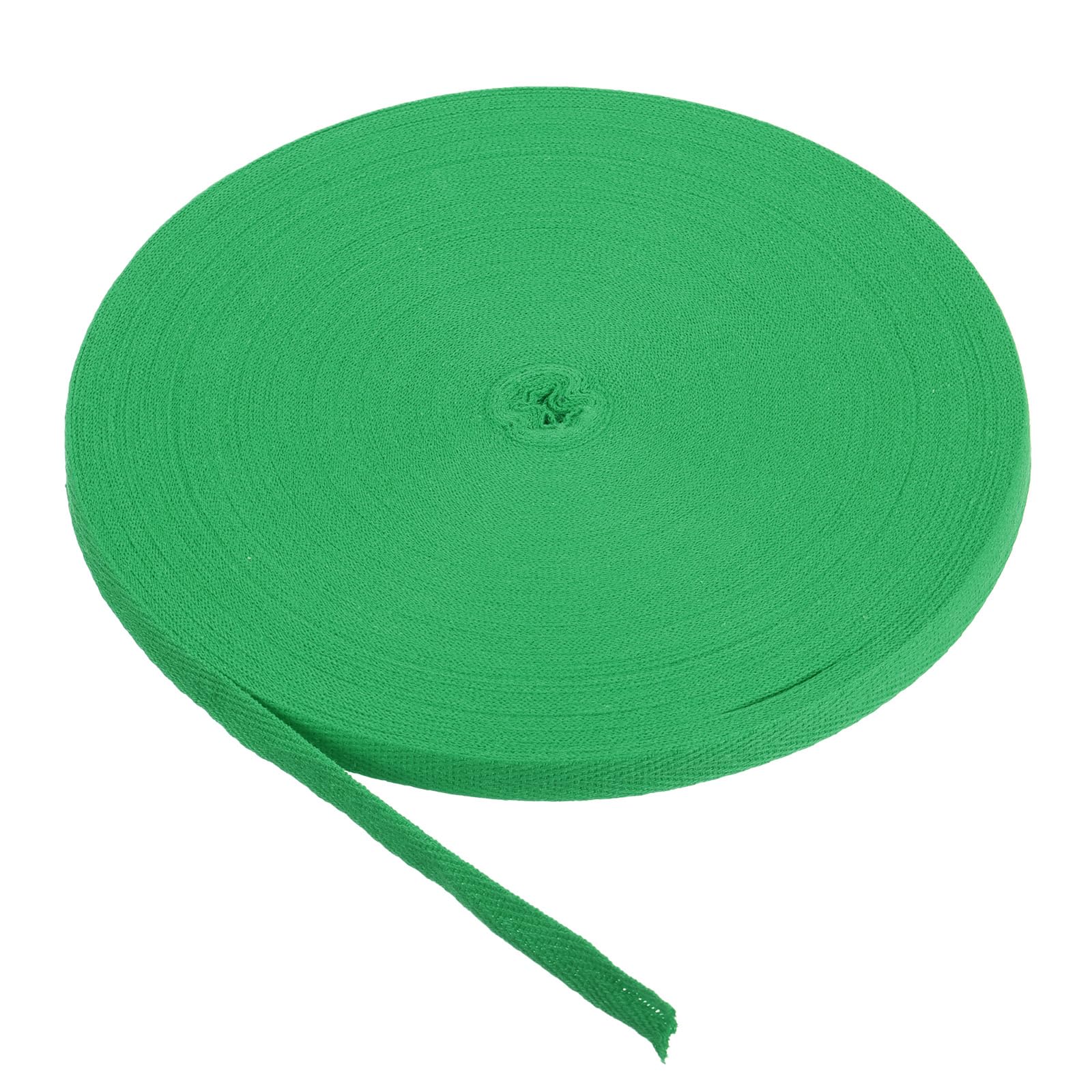 PATIKIL Cotton Twill Tape 10mm(3/8 Inch) 50 Yards Cotton Ribbon Bias Binding Tape Herringbone Webbing Trim for Sewing Gift Wrapping Craft DIY Pine Green - 45m
