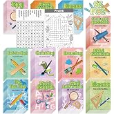 Hungdao 96 Pcs Mini Activity Books Kids Mazes Word Search Games, Elegant | Bulk Party Favors for Classroom, Coloring Puzzles Drawing Activities, Portable Travel Size, Great Gifts for Students Parties