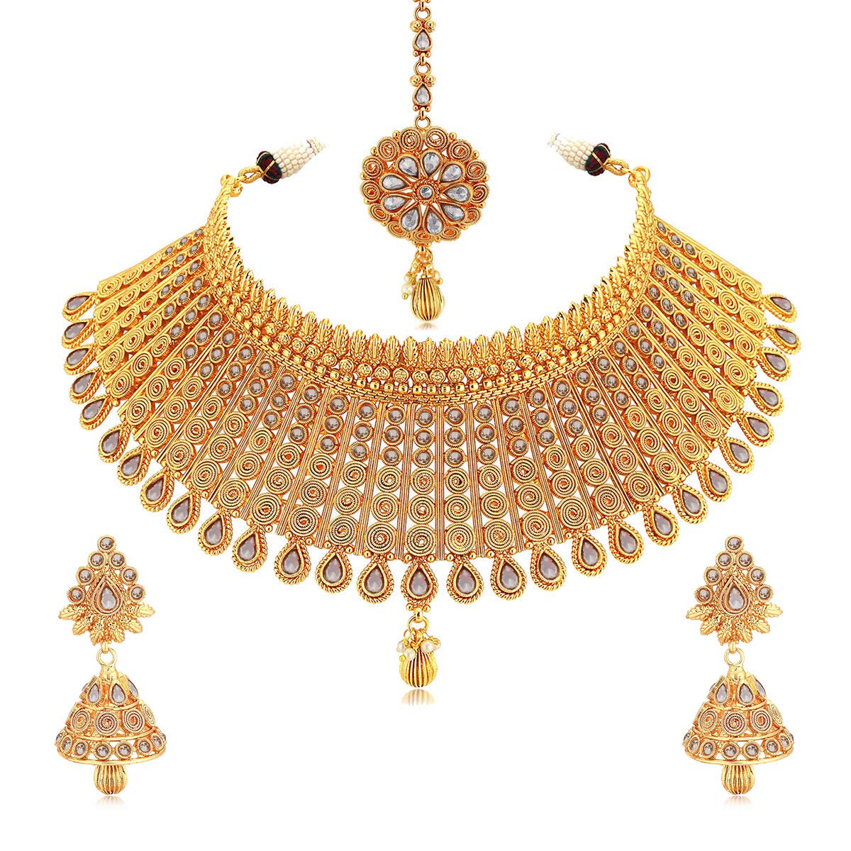 Wedding jewellery set gold Clearance