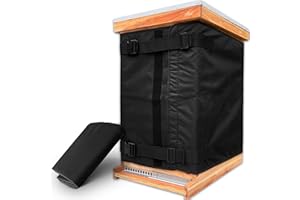 CHALLICARE Winter Bee Hive Wrap for 8 and 10 Frame Hives, Adjustable Beehive Wrap Beekeeping Supplies, 600D Oxford Insulated Cover, Waterproof, Windproof, Lightweight, Eco-Friendly, Reusable, 75.98" x 23.6"